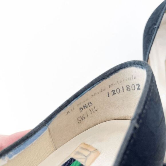 Arnold Churgin Womens Paisley Satin Pointed Toe Heeled Pump Shoes Black Size 5.5 - Picture 6 of 7